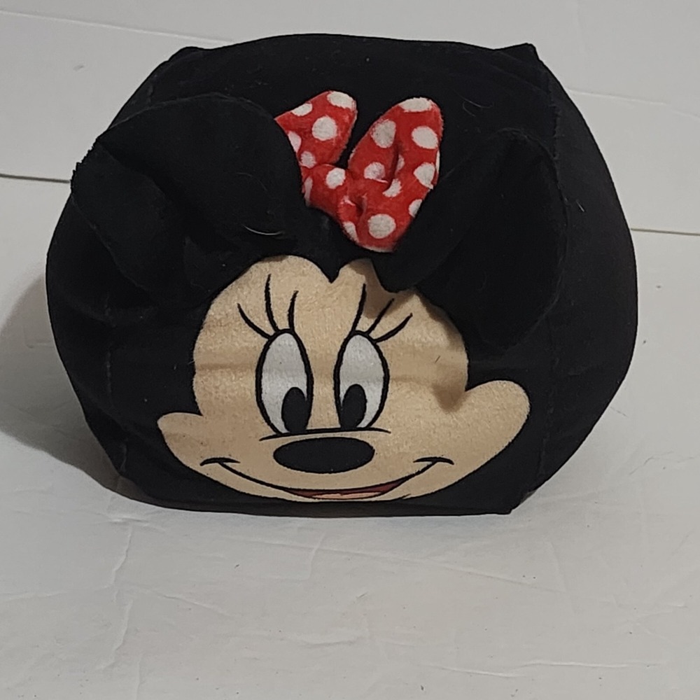 Disney Cubd Minnie Mouse Soft Plush Square Polka Dot Bow 5"